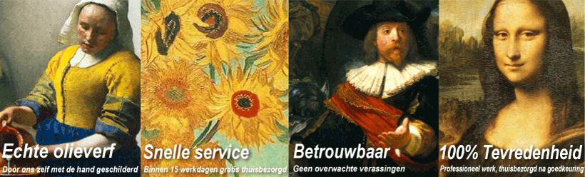 Echte olieverf - Snelle service - Betrouwbaarheid - 100% Tevredeneheid