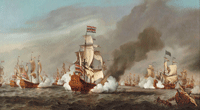 De zeeslag bij Kijkduin van Willem van de Velde de Jonge